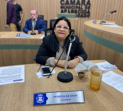 Patricia da Sa&uacute;de solicita m&eacute;dico geriatra para UBS Central e constru&ccedil;&atilde;o de ponto de &ocirc;nibus no Bairro Tia Chica