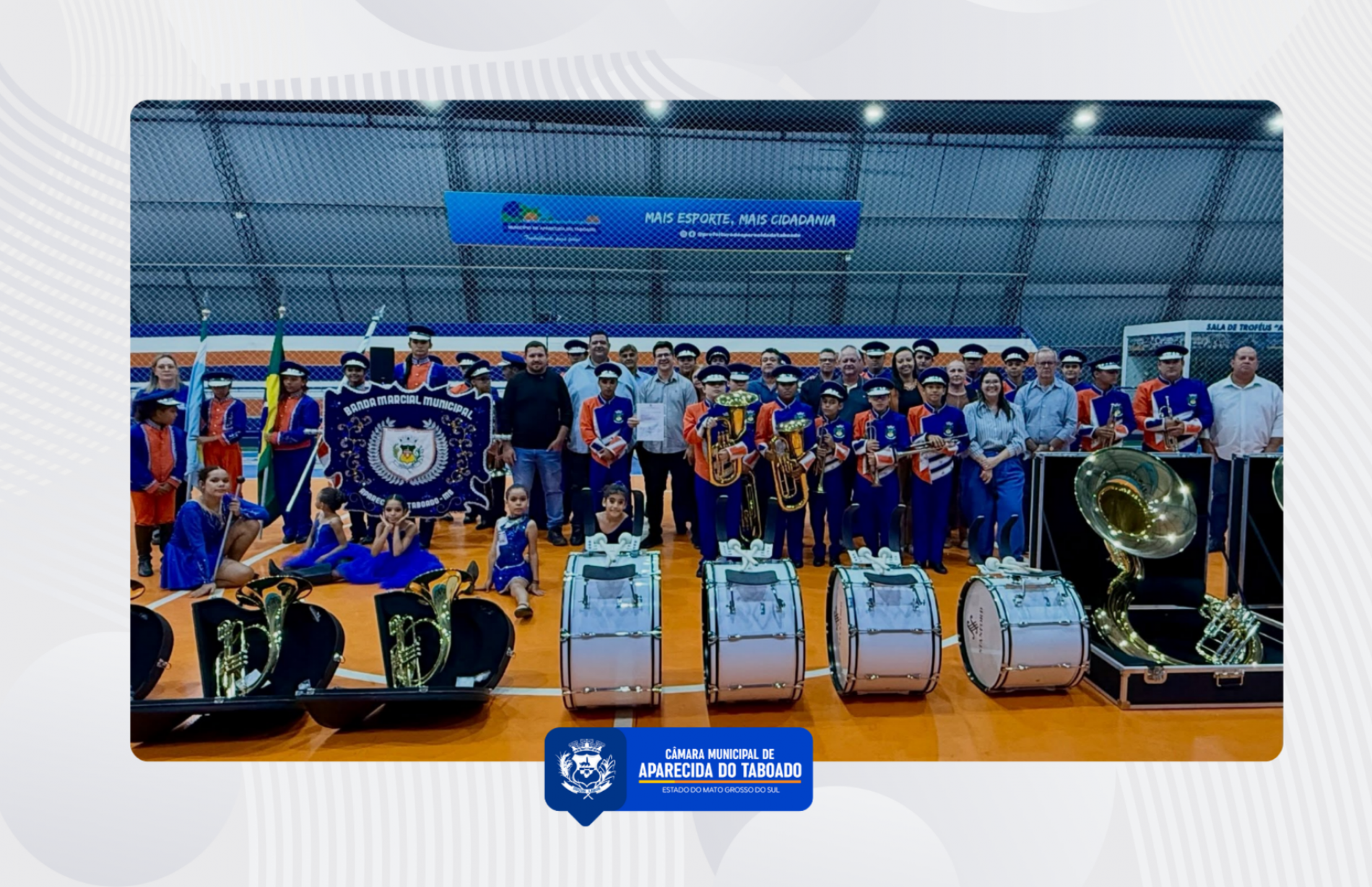 Legislativo fortalece cultura e juventude com apoio &agrave; Bolsa M&uacute;sica e novos instrumentos para Banda Marcial