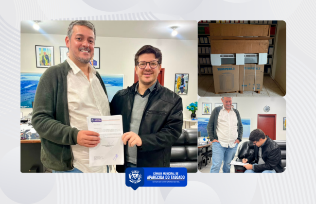 Parceria entre C&acirc;mara e Prefeitura garante novos aparelhos de ar-condicionado para a Educa&ccedil;&atilde;o
