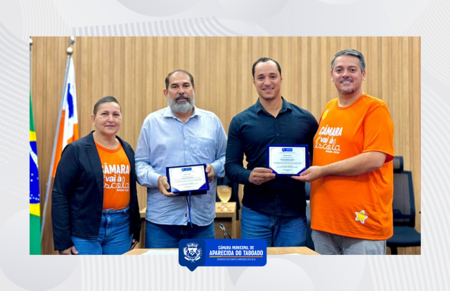 Claudia Padim e Ber Galter homenageiam respons&aacute;veis por a&ccedil;&otilde;es de preserva&ccedil;&atilde;o ambiental em Aparecida do Taboado