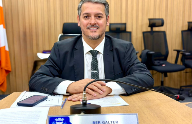 Vereador Ber Galter apresenta tr&ecirc;s indica&ccedil;&otilde;es voltadas &agrave; infraestrutura, arboriza&ccedil;&atilde;o e servi&ccedil;os p&uacute;blicos