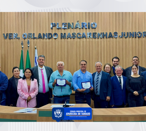 C&acirc;mara Municipal homenageia Jo&atilde;o Al&iacute;bio de Freitas e Rodrigo Queiroz Neto por marcarem a hist&oacute;ria como vereadores mais jovens do munic&iacute;pio